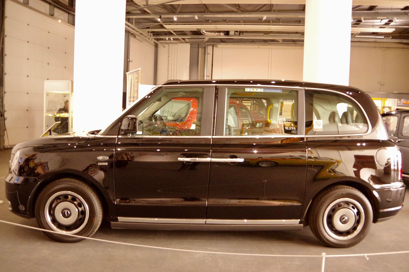 Electric vehicle fleet lined up in the city
